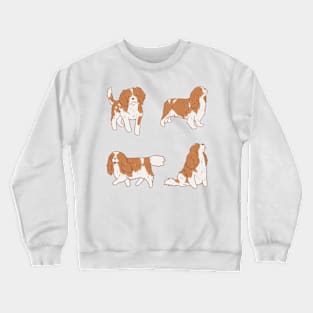 king charles cavalier spaniel drawing pack Crewneck Sweatshirt